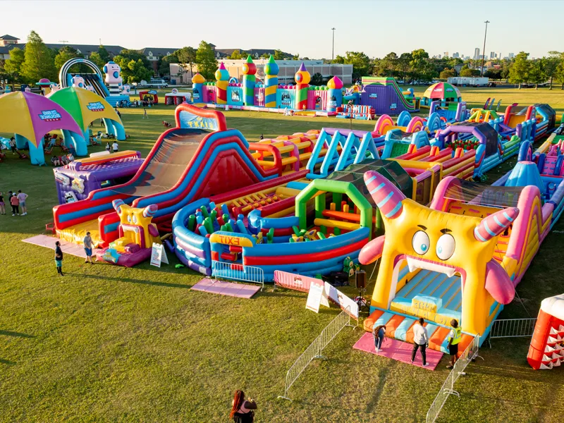 Quae sunt tarpaulinae materiae turribus inflatis?