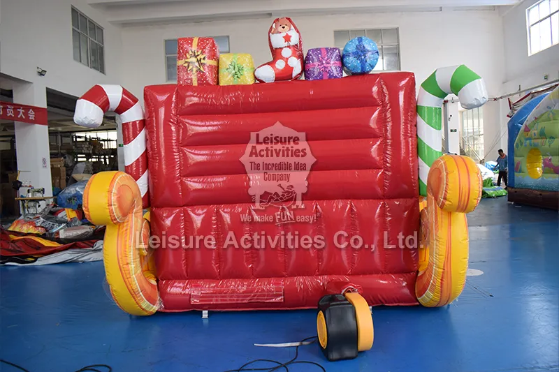 Inflatable Santa Sleigh Selfie With Reindeer
