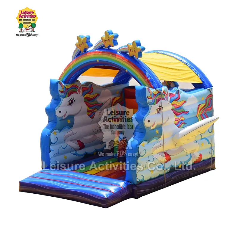 Super Inflatable Bouncy Castle Unicorn Rainbow